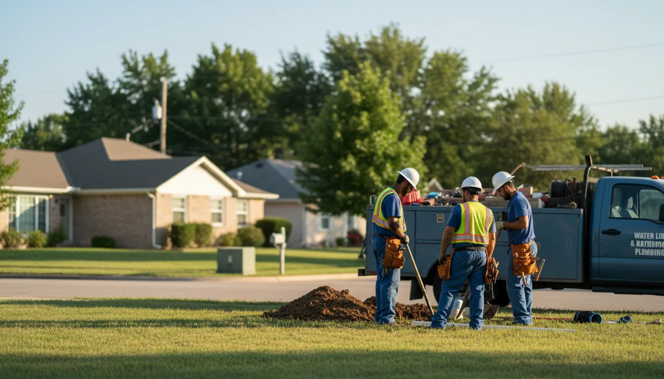 Residential water line and bathroom plumbing service in Ganado, AZ